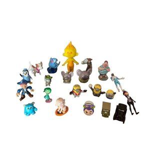 disney pixar pvc cake topper lot 20+ figures Trolls Minions Toy Story Incredible